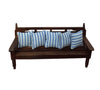 BESTLEE 1:12 Dollhouse Miniature Living Room Graden Wooden Couch Bench and 4 Pcs Cushions