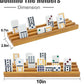ESSAJOY Wooden Domino Trays/Racks Set of 8 Domino Tiles Holders Mexican Train Wooden Trays/Racks Wood Organizers for Chicken Foot (8 Premium Domino