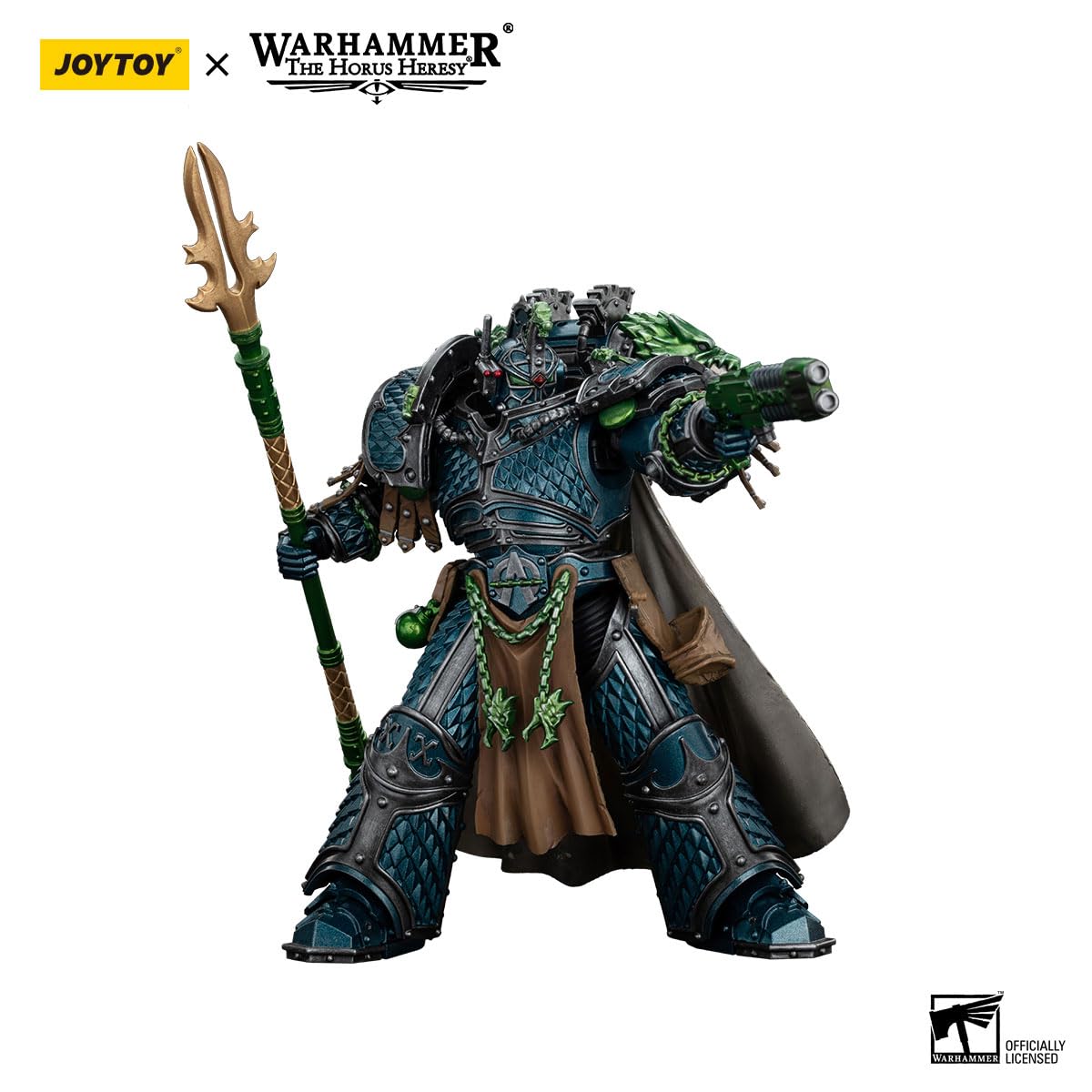 JOYTOY Action Figures Warhammer 40K 7.48inch Alpha Legion Alpharius, Primarch of The XXth Legion 1/18 Movable Model Collectible Figurine Ages 15+