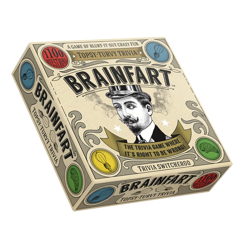 Hygge Games Brainfart Topsy Turvy Trivia Game, Sand