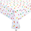 Fun Express Birthday Sprinkle Table Cloth Roll - Plastic Table Cover Disposable 40 x 100 Foot - Party Tablecloth for Rectangle Table | Bulk