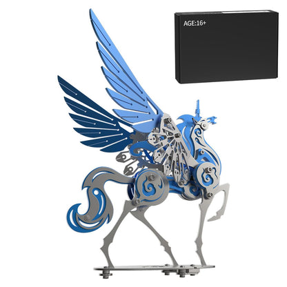 StrucToys Mechanical Flyhorse Model, 3D Metal Puzzle for Adult, 121+pcs Assemble Model Kit, Desk Bookshelf Decoration for Puzzle Handicraft