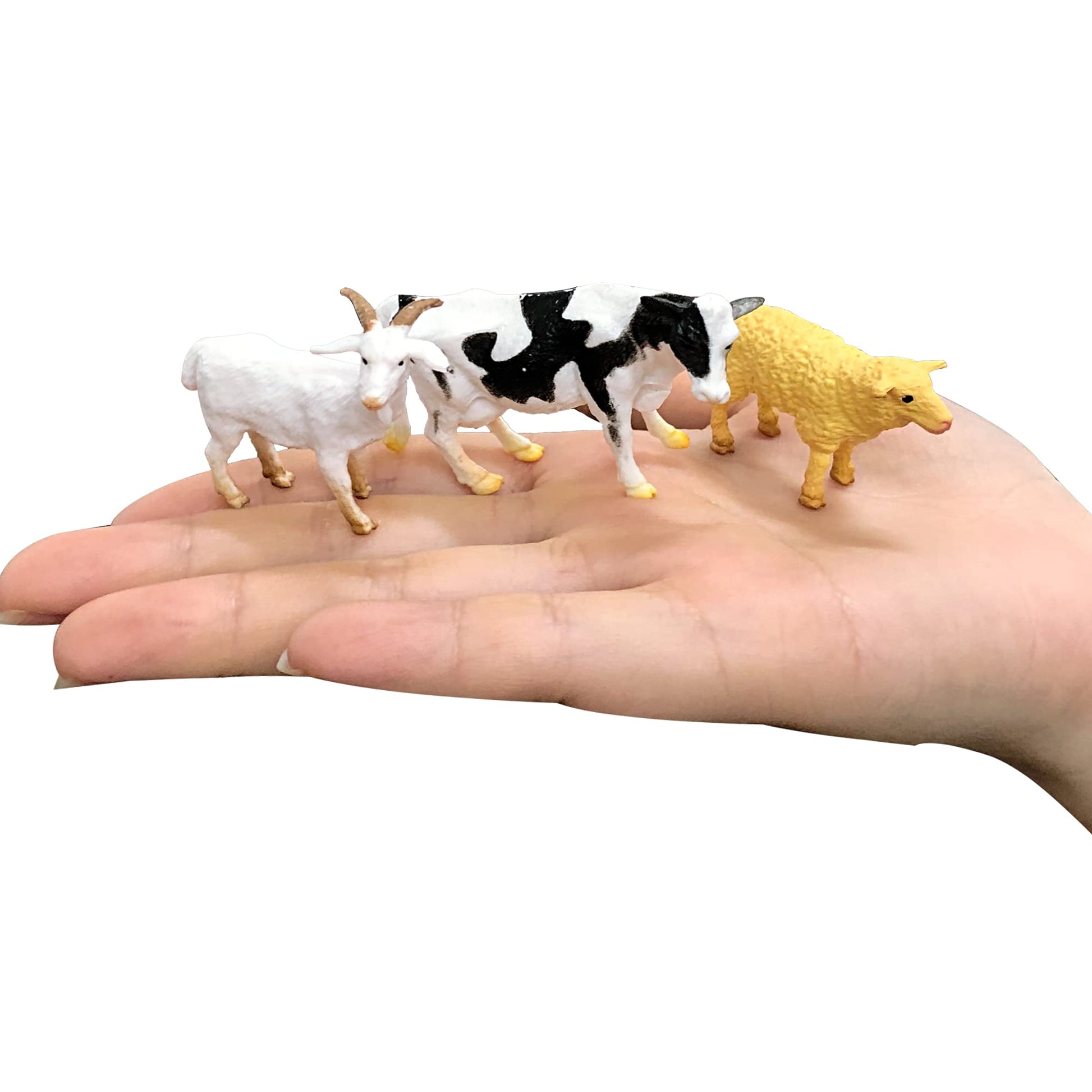 PPXMEEUDC 24 Mini Farm Animal Figurines Realistic Figures Educational Toys for Toddlers Cake Toppers Scene Decorations