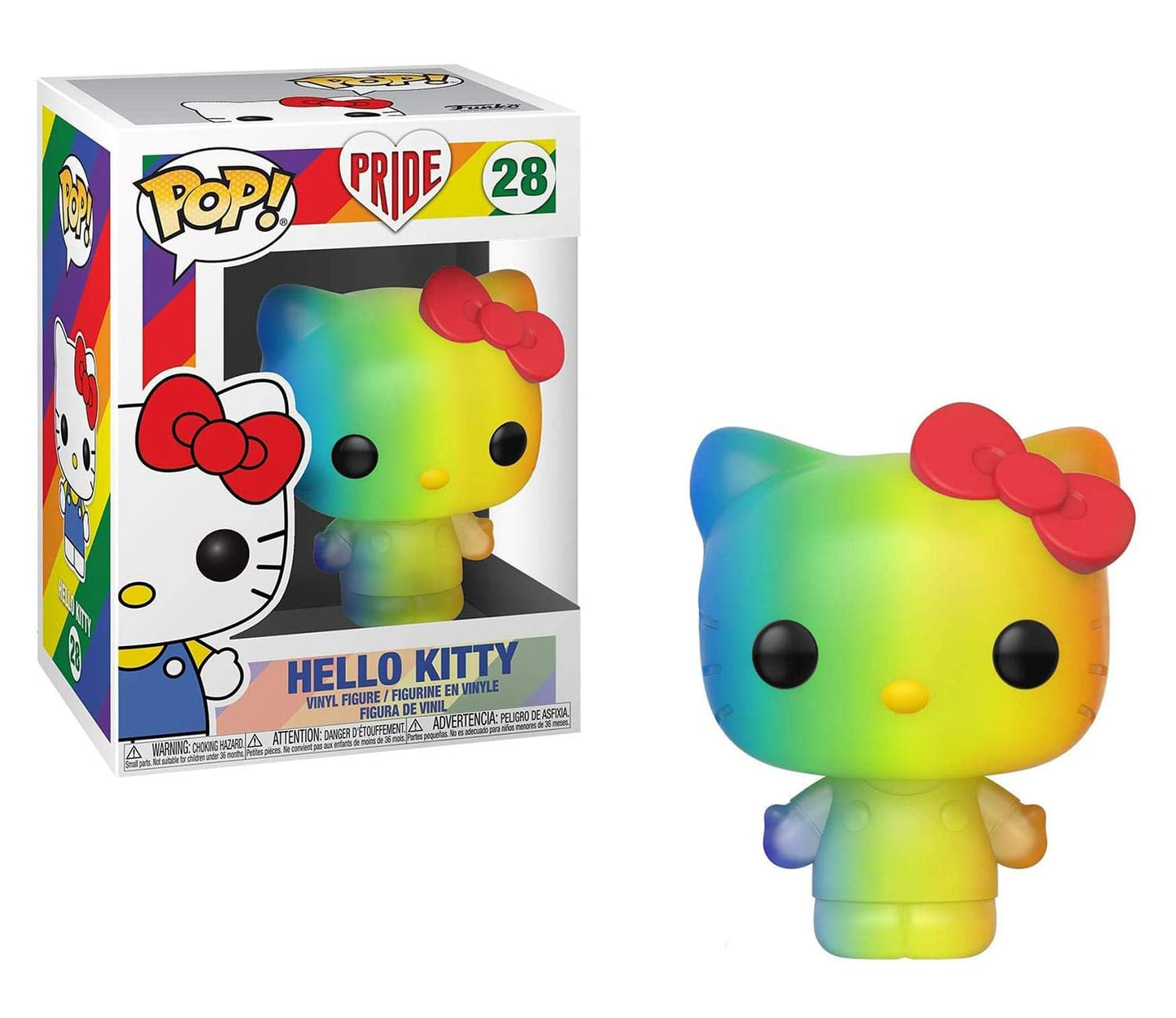 Funko Pop! Sanrio: Pride 2020 - Hello Kitty (Rainbow), Multicolor, 3.75 inches