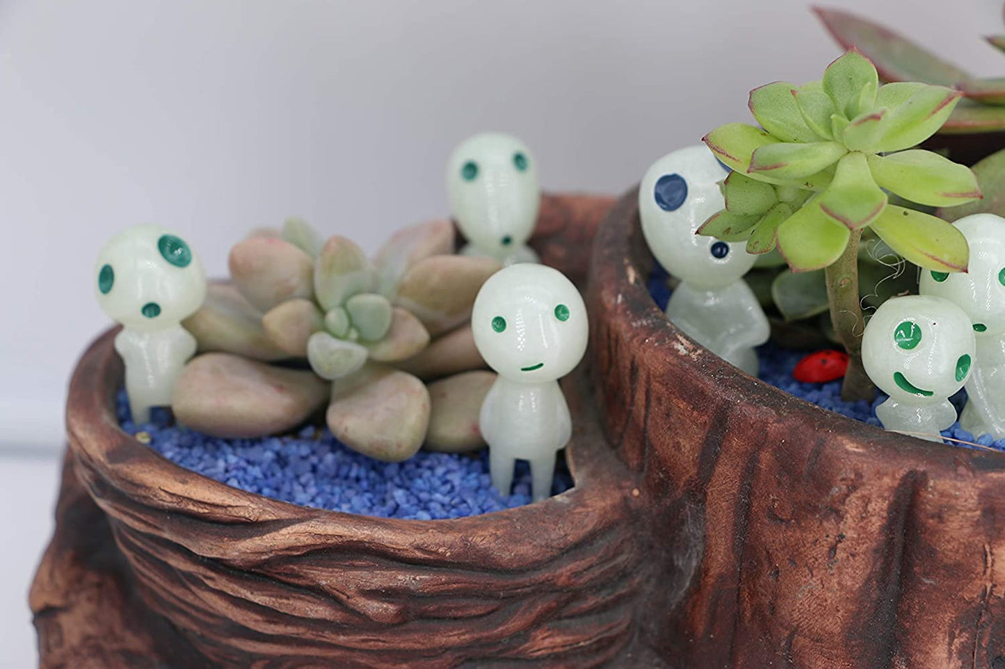 Qingo Fairy Garden Accessories Tree Elves Glow in Dark Garden Alien Decor Miniatures Luminous Ghost kit for Micro Landscape Garden Decoration Patio