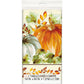 Vibrant Orange Watercolor Fall Pumpkins Plastic Table Cover - 54" x 84" (1 Pc.) - Perfect for Autumn & Thanksgiving Celebrations