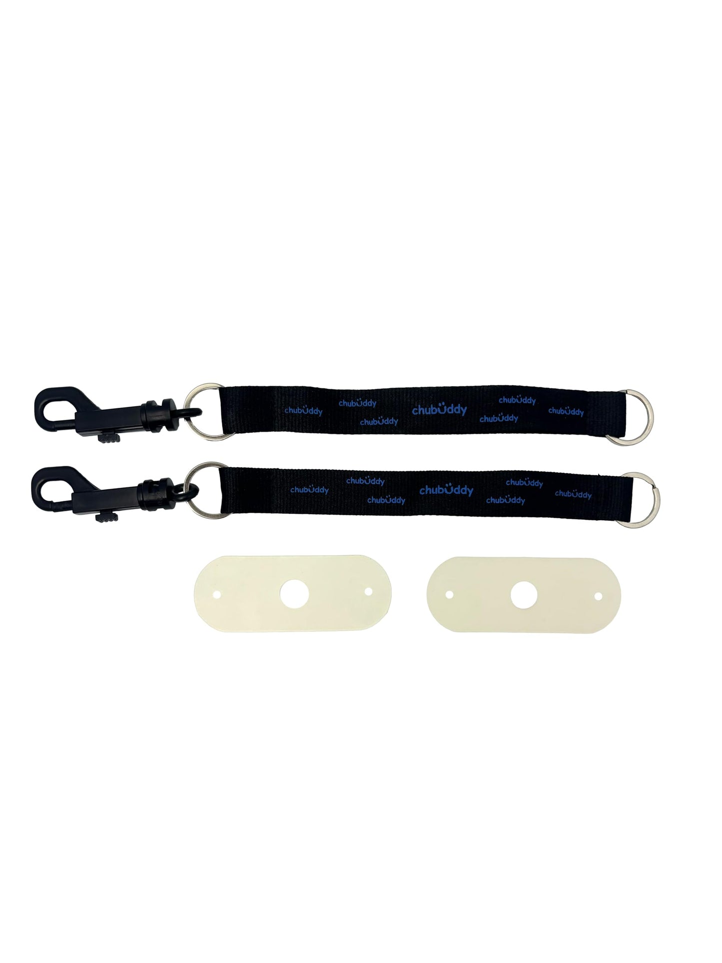ChuBuddy Chewy Holder 4 Pack: Two Black Clip-On Tether Bracelets & Two Black Neck Lanyards for Autism, ADHD, Oral Sensory Needs, Special Needs, or