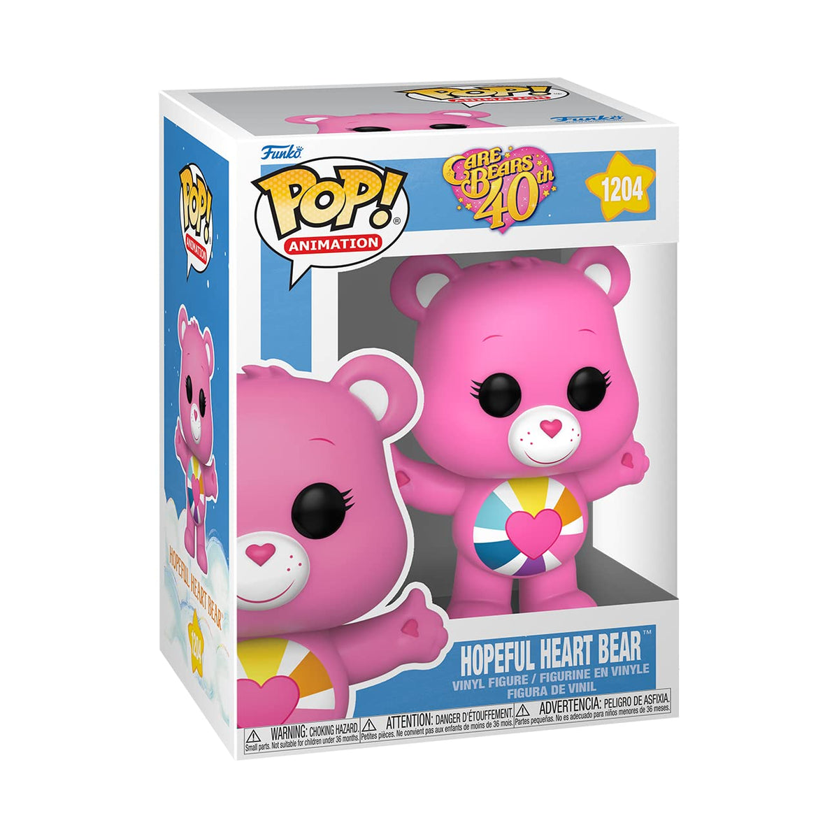 Funko Pop! Animation: Care Bears 40th Anniversary - Hopeful Heart Bear with Glow in The Dark Chase (Styles May Vary)