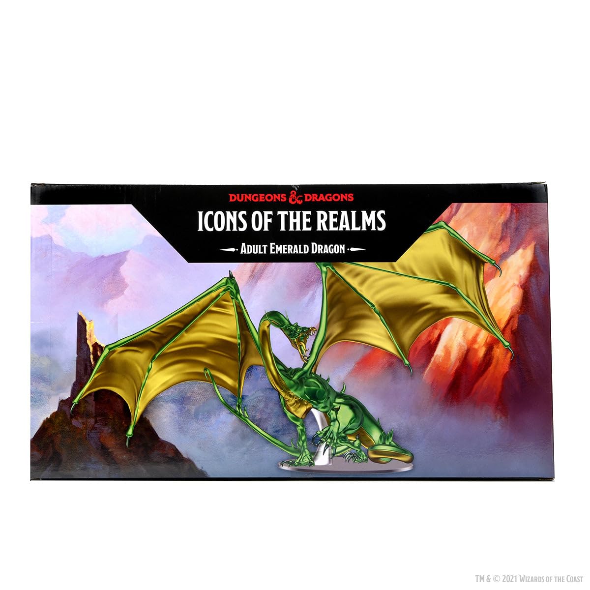 WizKids D&D Icons of the Realms: Adult Emerald Dragon Premium Figure