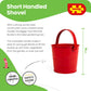 Bigjigs Toys Red Steel Kids Bucket | Metal Tools for Garden & Beach Play | Great Accessories for Gardening Set or Crabbing | Children's Outdoor
