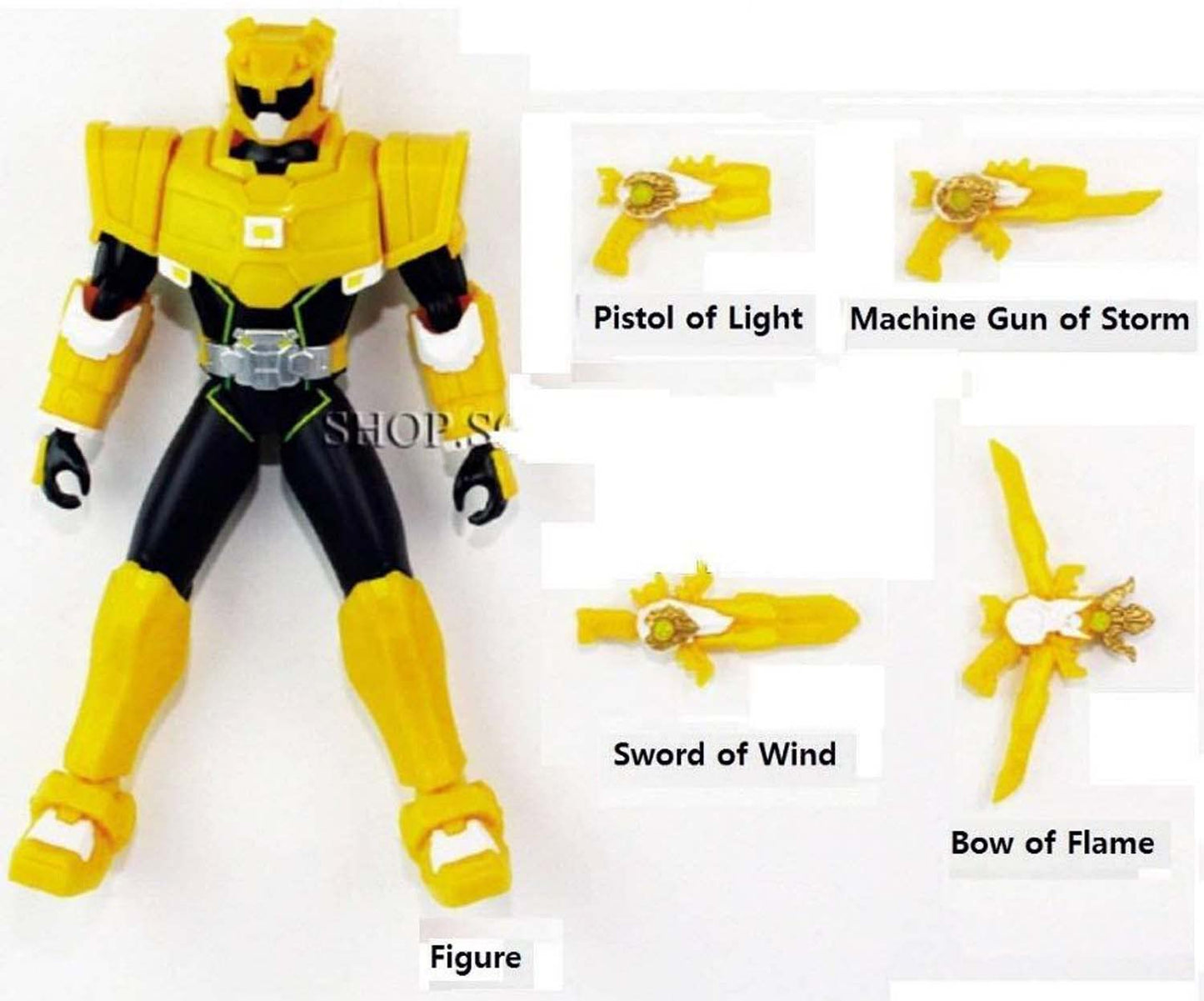 Miniforce Max Korean Robot Action Figure Yellow 5.5" Mountable 4 Weapons 14 Joints Move (Single Product)