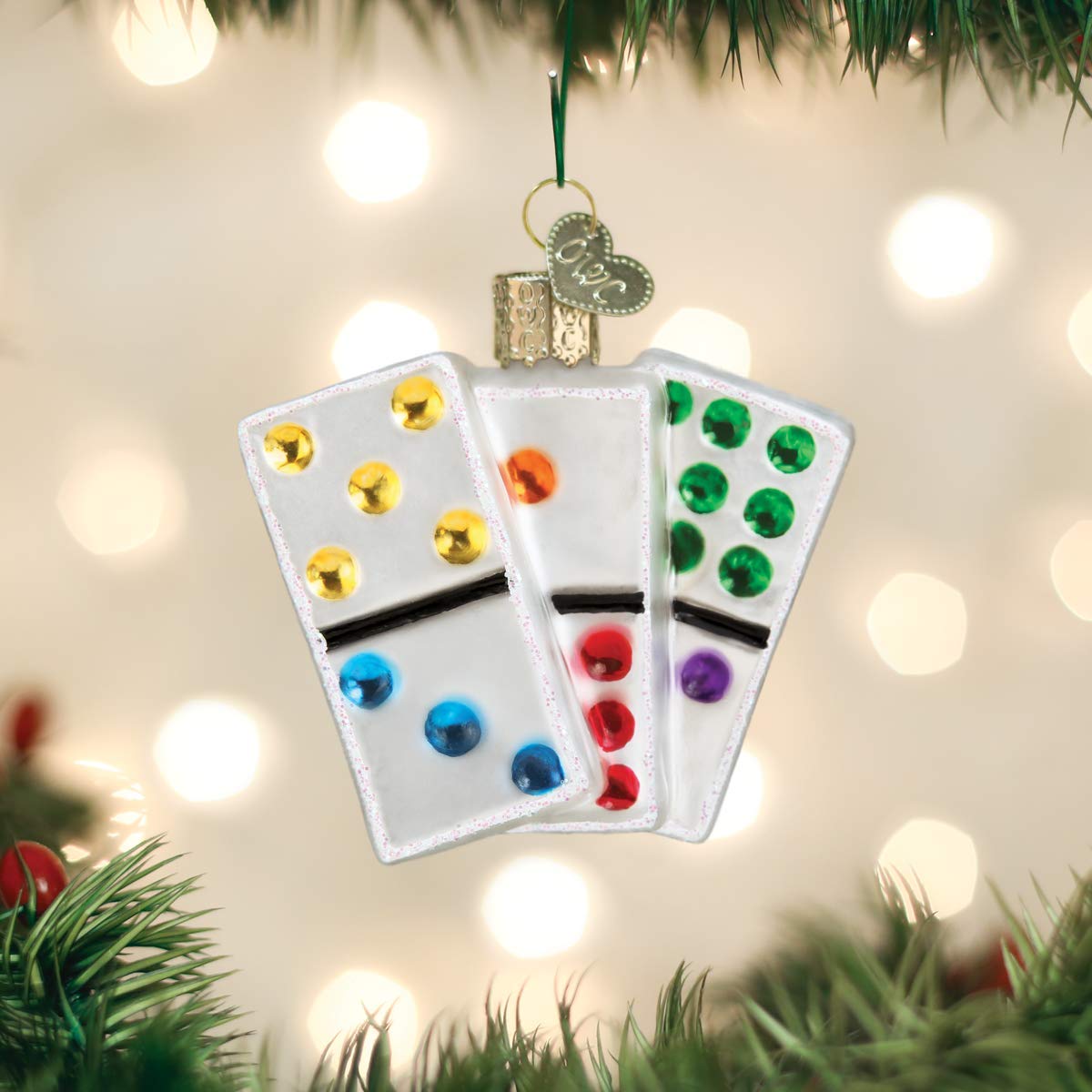 Old World Christmas DOMINOS Ornament, Multi
