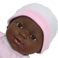 JC Toys - La Newborn Nursery | 7 Piece Doll Gift Set | 12" Life-Like African American Doll with Accessories | Pink | Ages 2+ (18345)