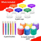Kids Painting Set, Washable Paint for Kids with Paint Cups, Toddler Paintbrushes, Non Toxic Washable Finger Paints 2 Ounce Each, Gifting bundle