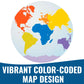 Continents and Animals Make A Sticker - 12 Pieces - Educational and Learning Activities for Kids