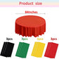 MEILINJIAN 12Pcs Red Green Yellow Black Tablecloth Plastic,Disposable Black History Month Table Cloth Round Table Cover for Party Decoration 84Inch
