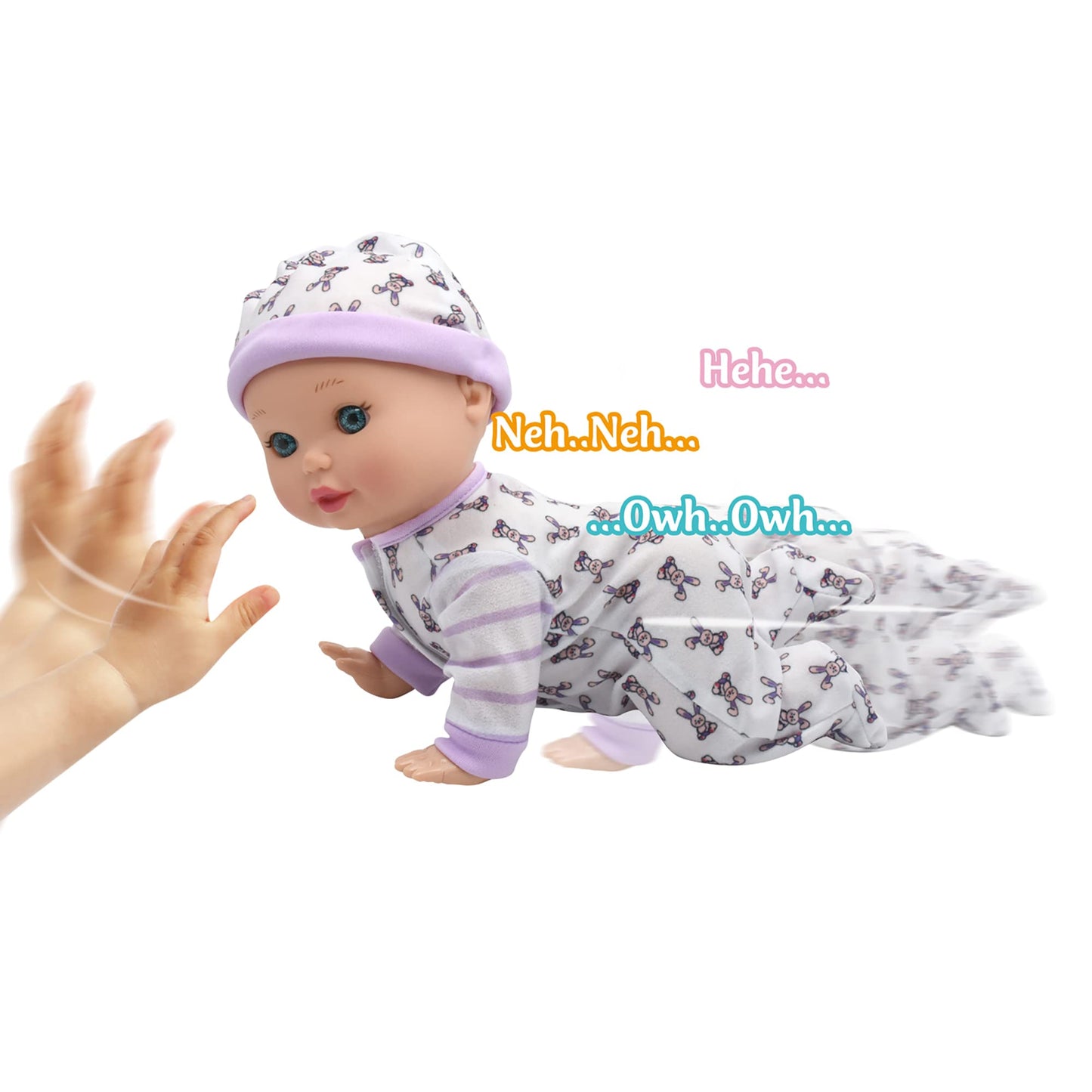 Little Darlings: Crawling Baby - 10 Baby Doll Playset, New Adventures, Children's Pretend Play, Ages 2+