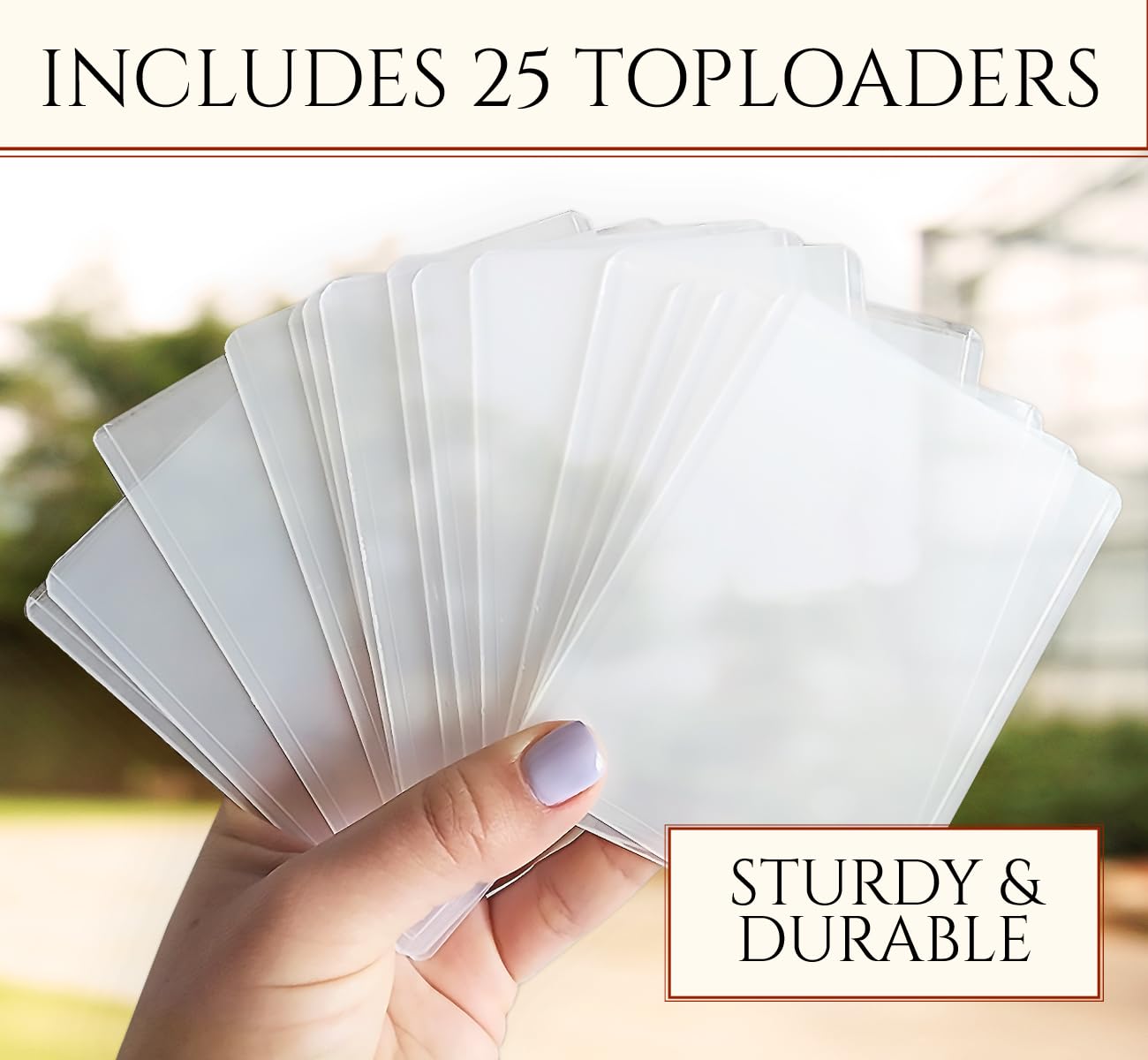 Baseball Card Binder 9 Pocket - Holds 990 Cards, Zipper Trading Card Binder with Extra Space to Close When Full, Includes 25 Toploaders and Inner