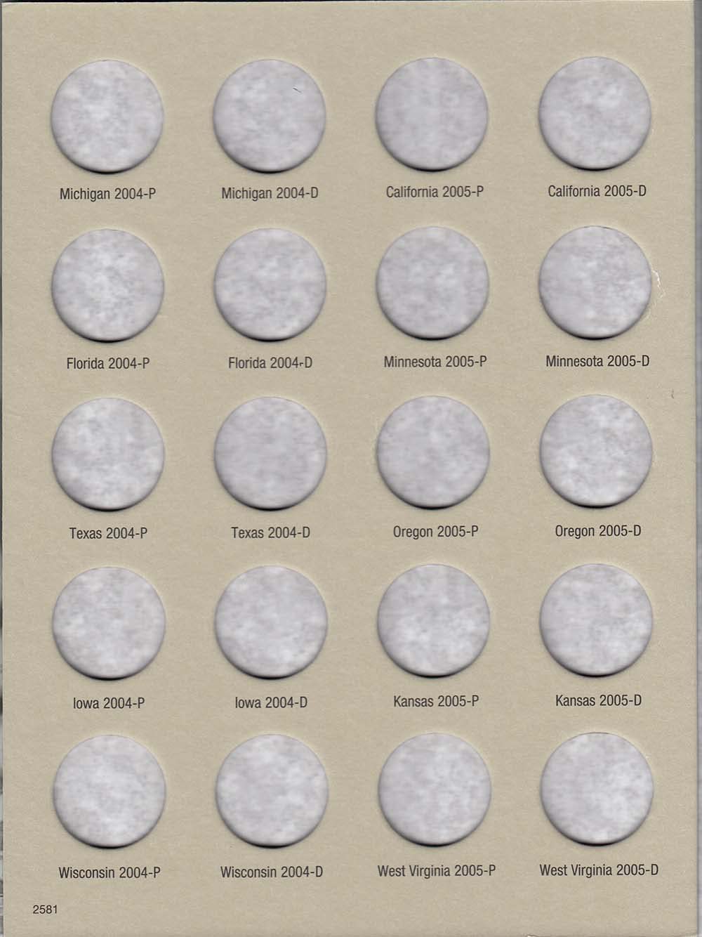 Harris Coin Folder - State Series Quarters Folders Vol II 2004-2008 #8HRS2581