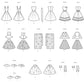 Simplicity SS3124OS 11.5" Fashion Doll Clothes Sewing Pattern Packet by Andrea Schewe, Design Code S3124, One Size