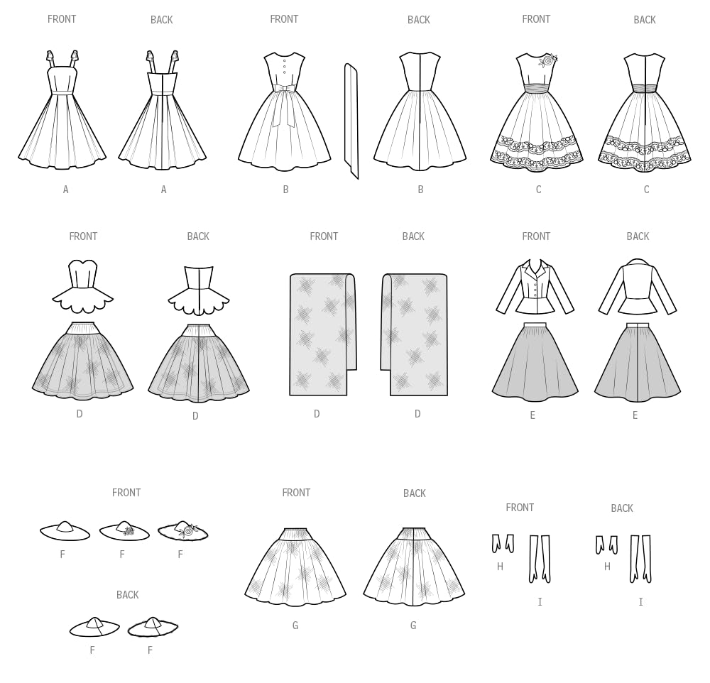Simplicity SS3124OS 11.5" Fashion Doll Clothes Sewing Pattern Packet by Andrea Schewe, Design Code S3124, One Size