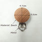 5pcs Natural Beech Wood Pacifier Clips Teething Grasping Toy Suspender Clips Charm Antique DIY Wooden Pacifier Chain Accessory (3.5cm/5pcs)