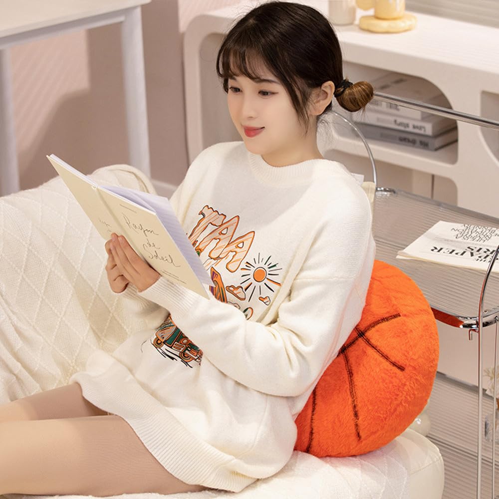 XIYUAN 14inch Basketball Sports Pillow Soft Stuffed Throw Pillow Toys Fluffy Durable Football Plush Toys Gift - for Kids Boy Girls Children Room Decor