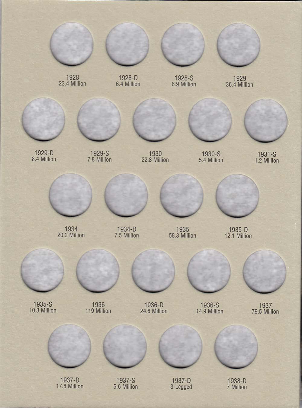 New Harris Buffalo Nickel 1913 - 1938 Coin Folder 2678