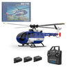 Wodoochey C186MAX BO105 RC Helicopter for Adults, 1:48 2.4G 4CH RTF Single Flybarless Direct-Drive RC Helicopter Outdoor Optical Flow Positioning