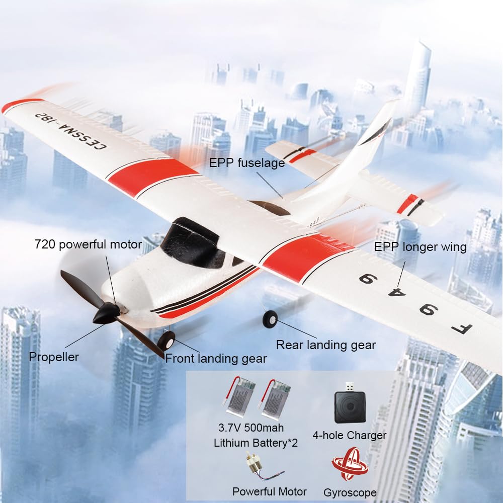 Park10 Toys F949 RC Plane 3CH 3D6G RC Airplane for Beginners RC Glider