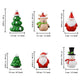 17Pcs Christmas Miniature Figurines Resin Ornament Mini Figurines to Hide Santa Claus Snowman Penguin Reindeer Xmas Tree for Garden Table Snow Globe