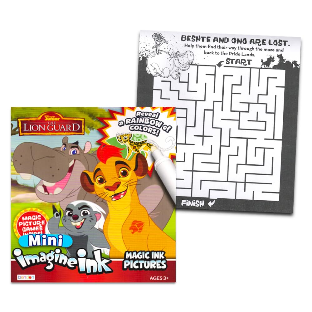 Imagine Ink Coloring Book Set for Toddlers Kids - 3 Magic Ink Books Featuring Paw Patrol, Thomas the Train, Lion Guard with Invisible Ink Pens
