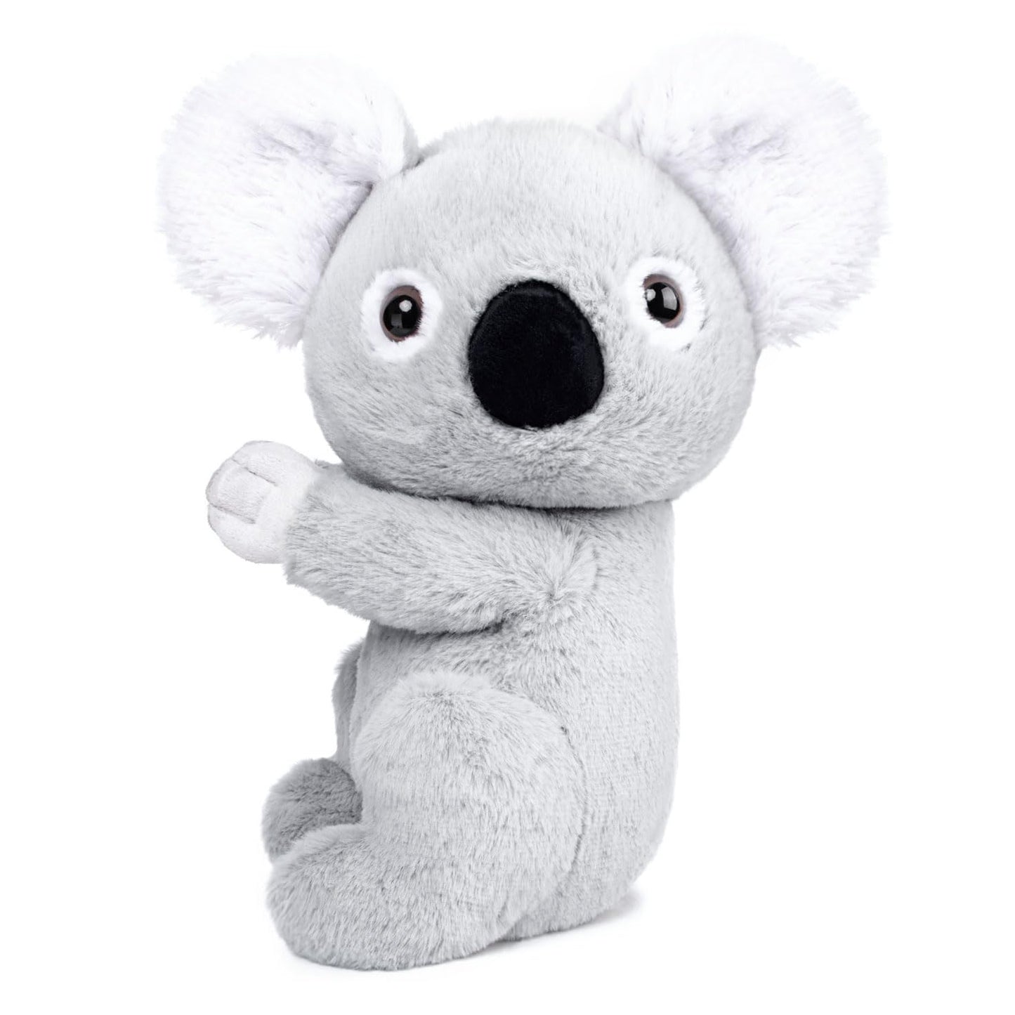 WEIGEDU Huggable Koala Bear Stuffed Animal Furry Cuddly Ears Koala Bear Plush Toy for Boys Girls Babies Kids Birthday Bedtime Gifts, 12.6“ Gray