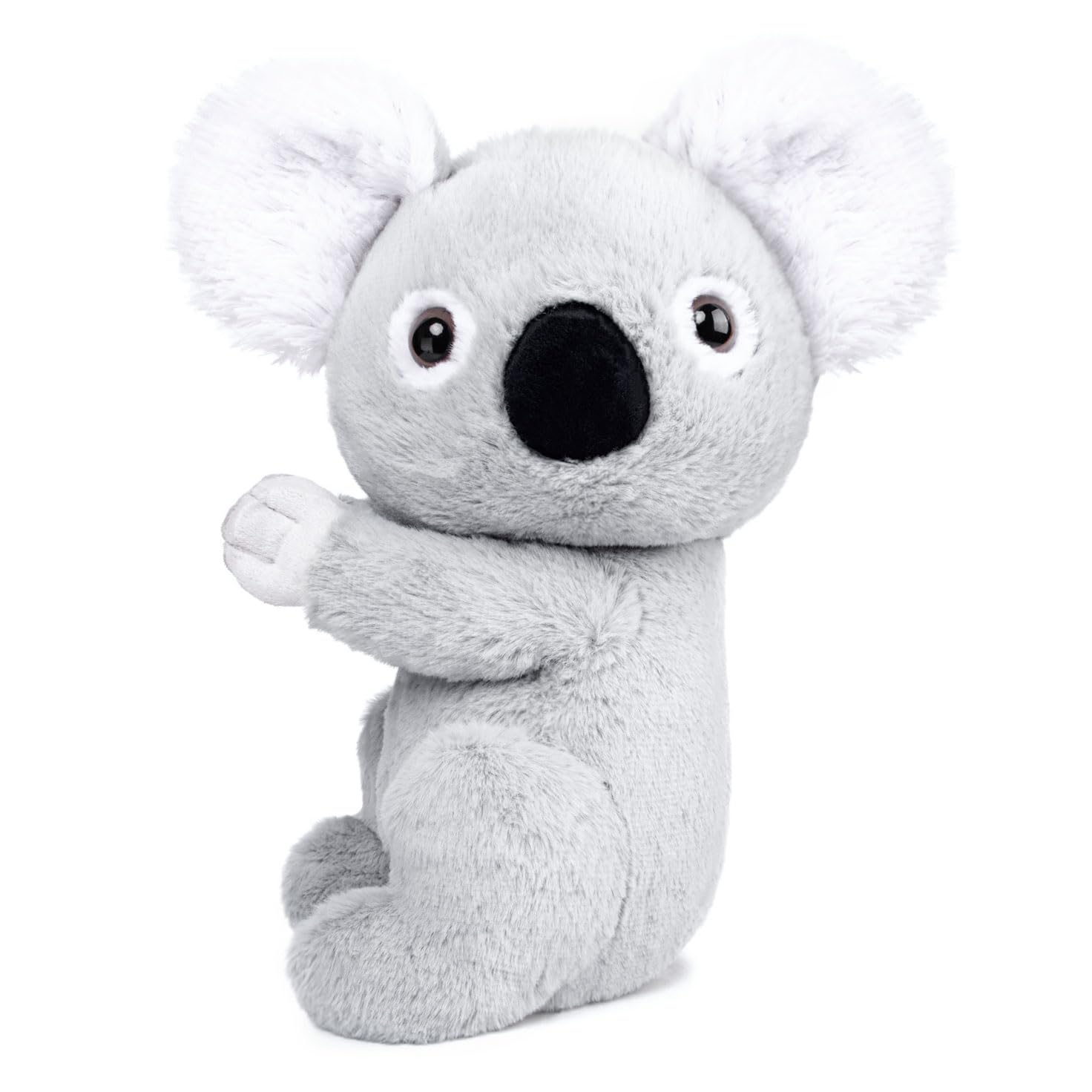 WEIGEDU Huggable Koala Bear Stuffed Animal Furry Cuddly Ears Koala Bear Plush Toy for Boys Girls Babies Kids Birthday Bedtime Gifts, 12.6“ Gray