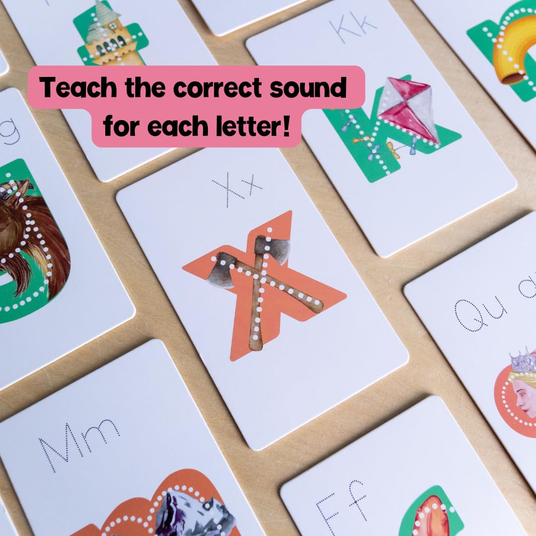 Lit Letters Phonics Flashcards - Preschool ABC Sounds for Early Reading