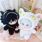 niannyyhouse 20cm Plush Doll Clothes Loose Travel Cat Onesies Soft Stuffed Plush Toy Dress Up Accessories (White)