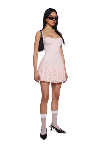 Dolls Kill Perfect Date Mini Dress by Sugar Thrillz, Pink, Large