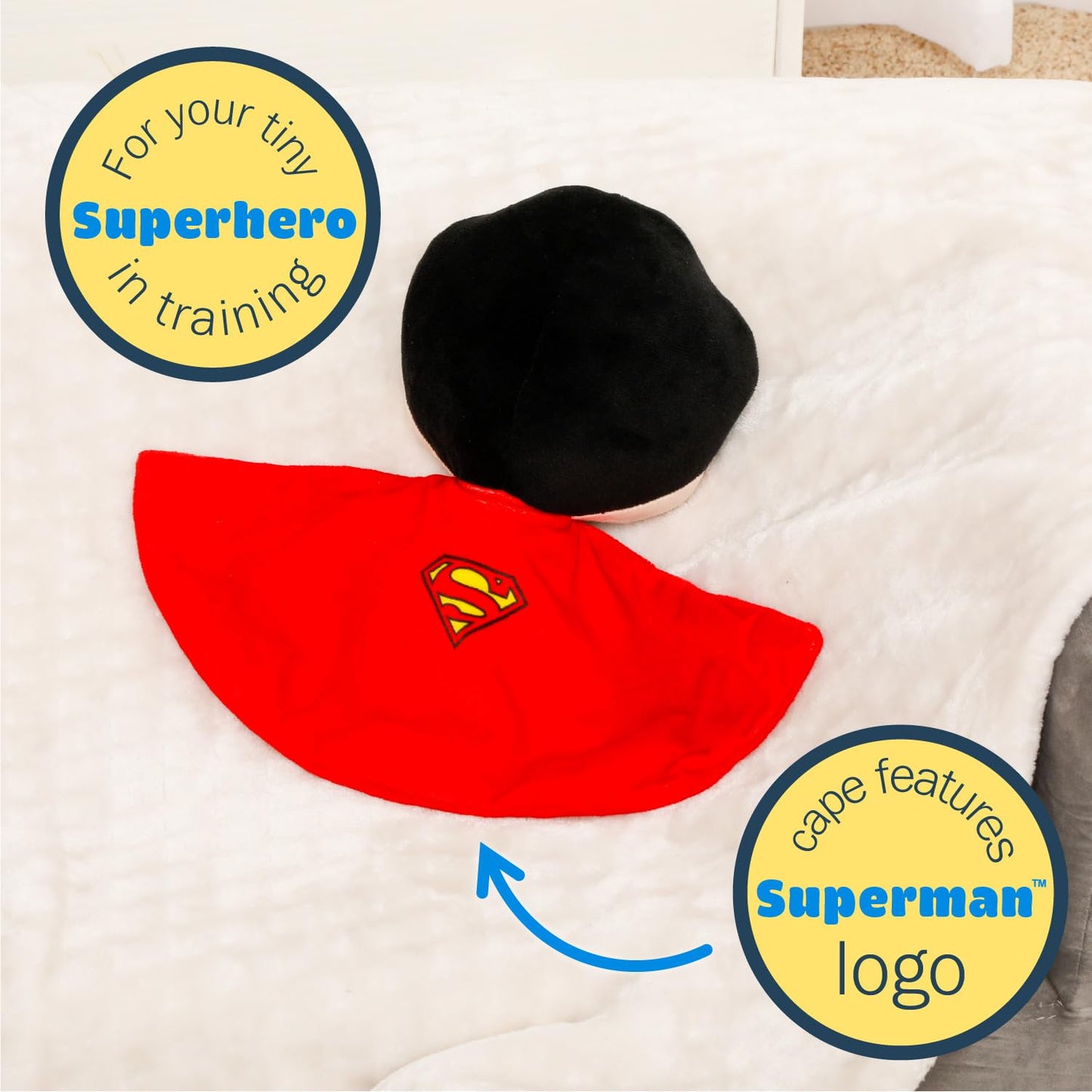 Kids Preferred DC Comics Superman Soft Huggable Stuffed Animal Cute Plush Toy for Toddler Boys and Girls, Gift for Kids, Man of Steel 11.5 inches