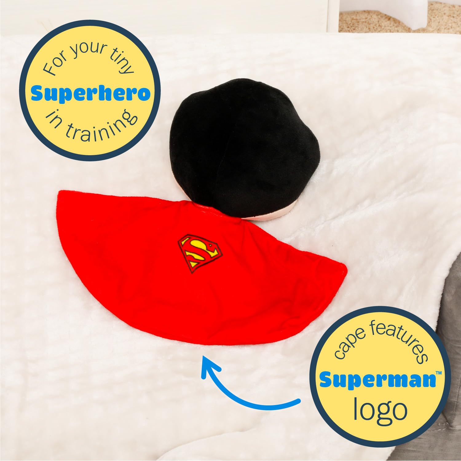 Kids Preferred DC Comics Superman Soft Huggable Stuffed Animal Cute Plush Toy for Toddler Boys and Girls, Gift for Kids, Man of Steel 11.5 inches
