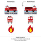 Big Dot of Happiness Fired Up Fire Truck - Firefighter Baby Shower or Birthday Party Centerpiece Sticks - Table Toppers - Set of 15
