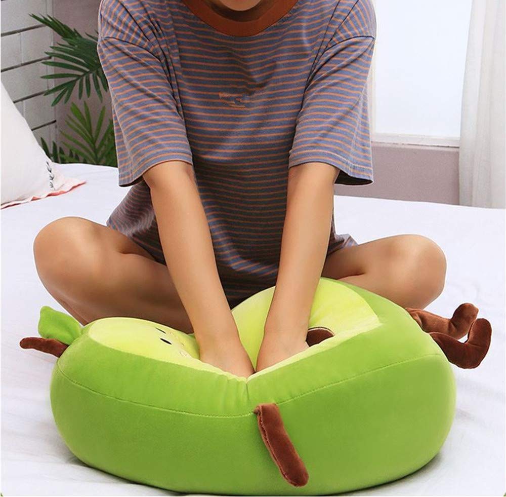 XICHEN 27 Inch Green Large Simulation Avocado Plush Toy Doll Sleeping Pillow - Holiday Warm Gift Plush Toy (Seated)