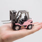 RCTRORCARY RC Forklift Truck with Trailer 1/64 Mini Alloy Remote Control Forklift, 2 Mode Speed Truck with Cargo Hook, Pallets, RC Construction