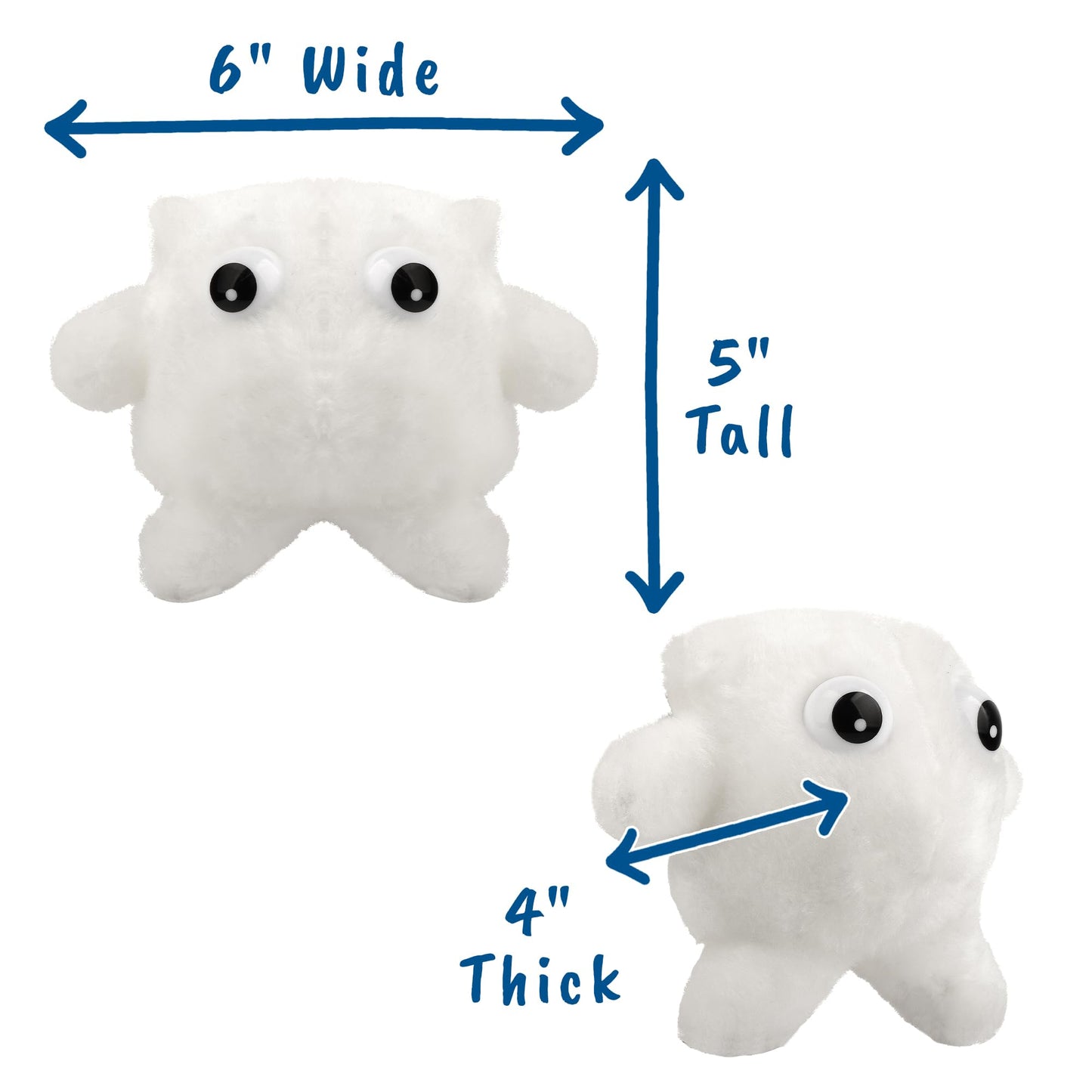 GIANT MICROBES White Blood Cell Plush, Lab Tech, Hematology Gifts, Leukemia Gift, Phlebotomy Essentials, Leukemia Awareness, Get Well Gifts, Sick Care
