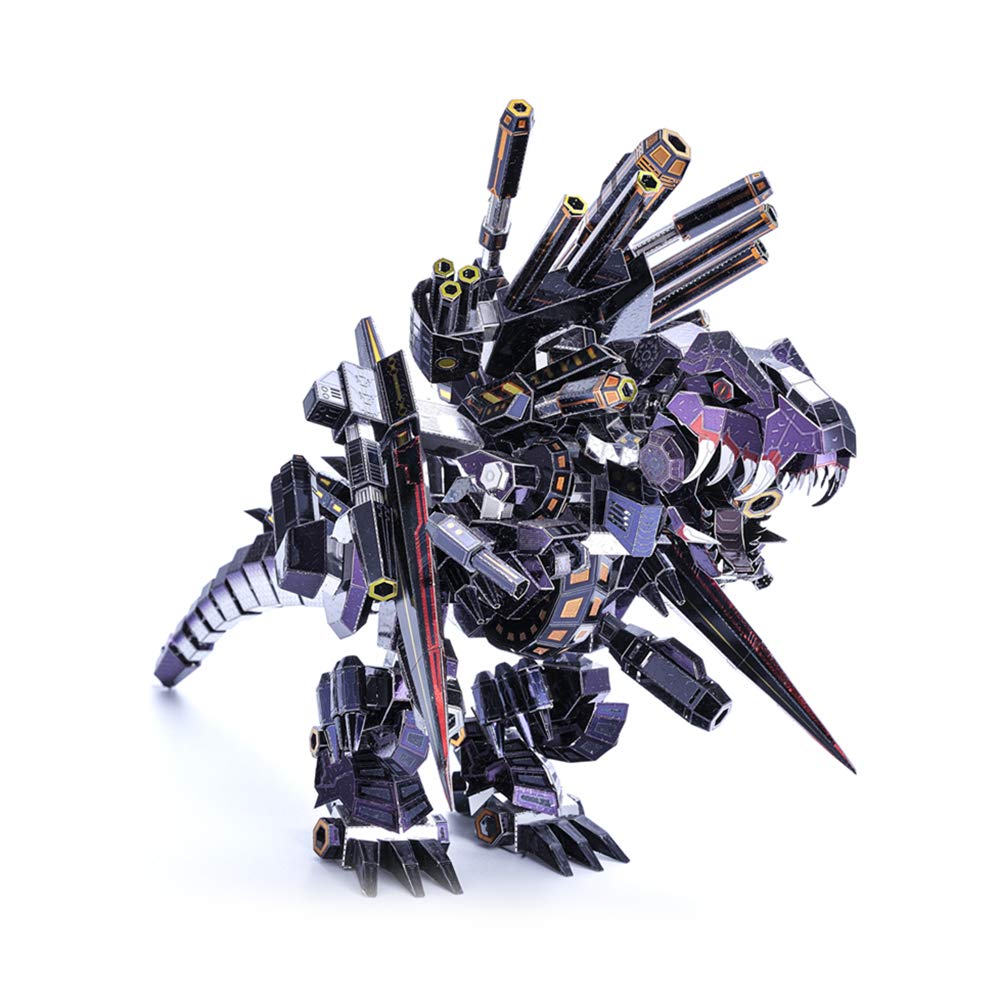 Microworld 3D Metal Model Kits Puzzle, Mechanical Tyrannosaurus Rex Challenge Model Building Kits, Jigsaw Laser Cut Brain Teaser DIY Puzzles