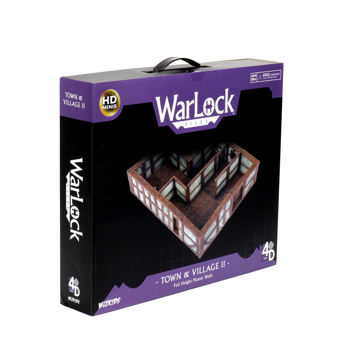 WizKids Warlock Tiles: Base Set - Town & Village II Full Height Plaster Walls