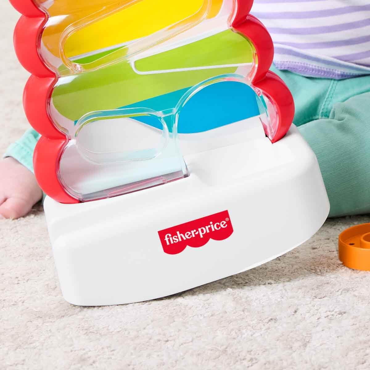 Fisher-Price Baby & Toddler Toy Drop Through Rock-a-Stack, Coin Drop Activity for Developmental Play Infants Ages 9+ Months