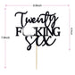 Unoggsor Twenty Fucking Six Cake Topper - Happy 26th Birthday Cake Decor - Cheers to 26 Years Birthday Party Decorations Supplies, Black Glitter