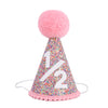 SYESQL Half Birthday Rainbow Cone Hat - Glitter Half Hats Pink,6 Months Party Decor (1/2 Rainbow Hat)