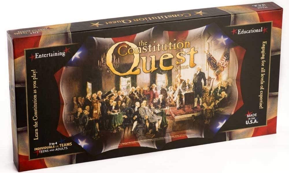 Cognitive Square Constitution Quest Board Game - Educational US History & Civics Trivia Game for Kids & Adults, 2-4 Players, Ages 10+