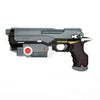 12" Sci-Fi Corporate Security Sidearm - EMG-Inspired Foam Pistol Prop for Cosplay, Wasteland & Space-Themed Costumesn
